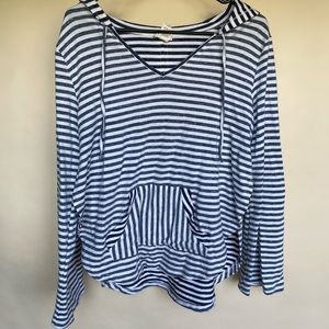 Striped Knit Hoodie